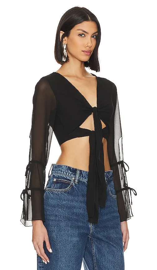 Camila Coelho Marseille Top in Black