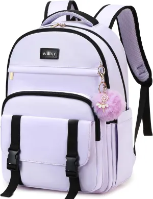 Caoroky knight Women Laptop Backpack 15.6 Inch Office Business Work Backpacks Purse Anti Theft Travel Back Pack School College Bookbag Nurse Teacher Learning Daypack Computer Rucksack,Purple