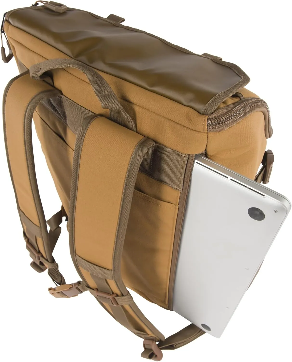 Carhartt 35L Nylon Workday Backpack, Durable Water-Resistant Pack with 15" Laptop Sleeve and Adjustable Shoulder Straps, Brown, One Size