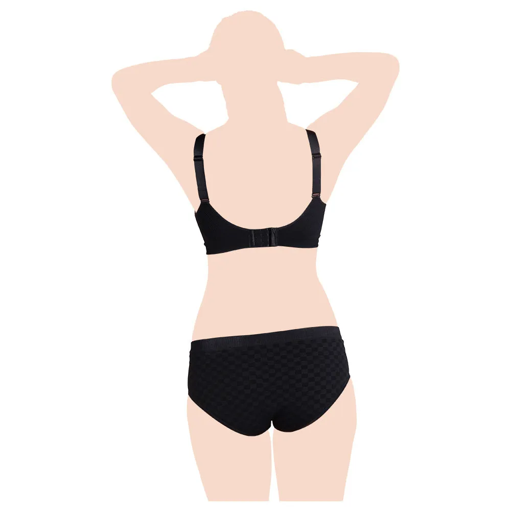 Carriwell Seamless Maternity & Nursing Bra with Carri-Gel Support - Black