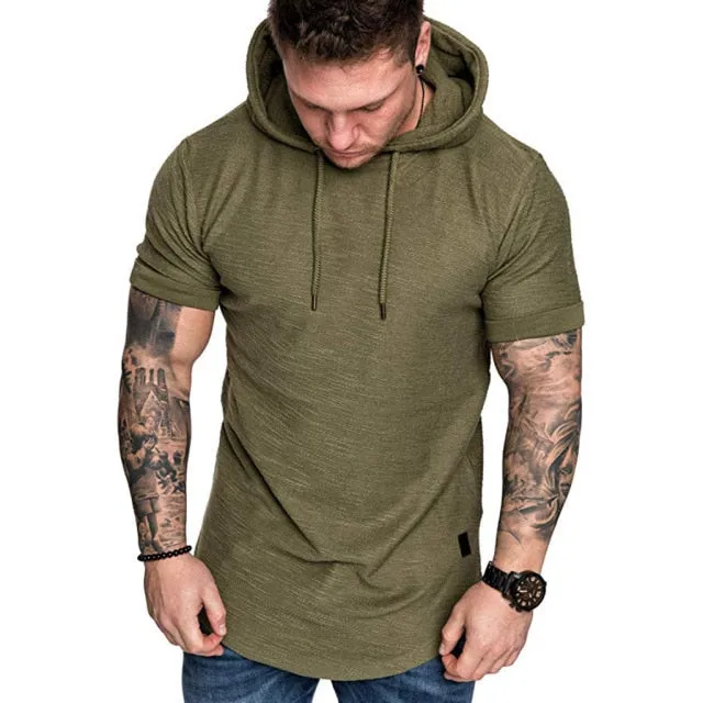Casual Hoodies Short Sleeve Sweatshirt