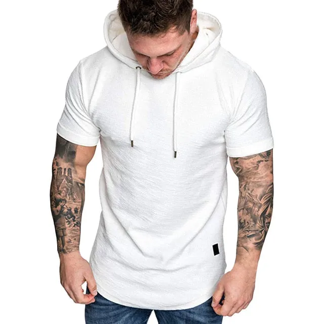 Casual Hoodies Short Sleeve Sweatshirt