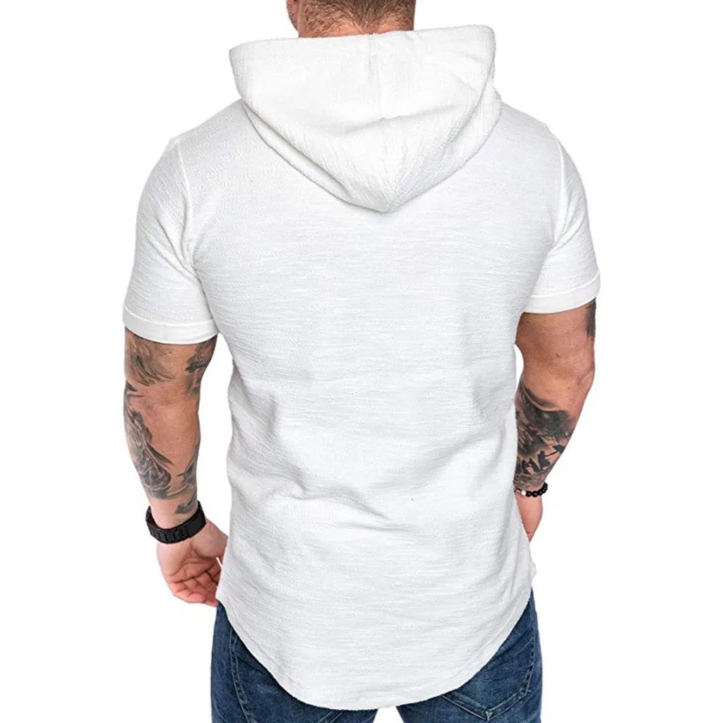 Casual Hoodies Short Sleeve Sweatshirt