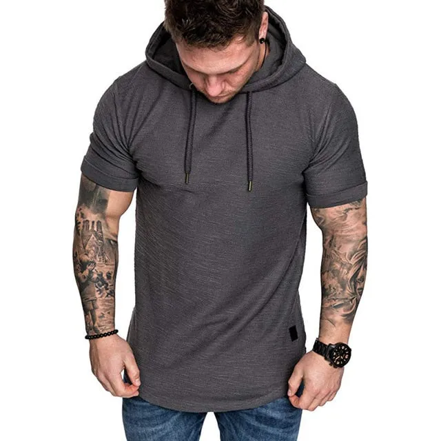 Casual Hoodies Short Sleeve Sweatshirt