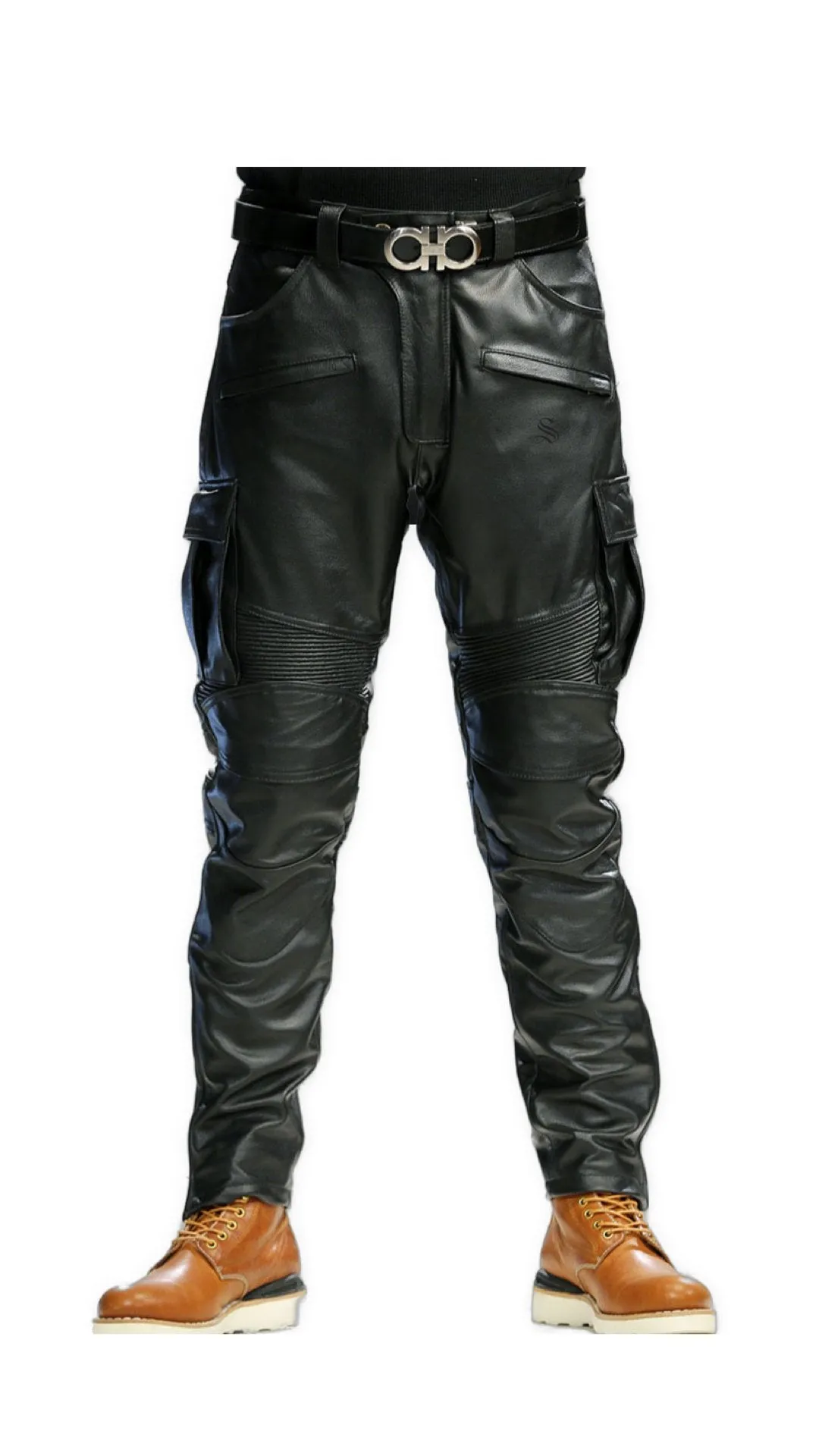 Chtravonov  - Pu Leather Pants for Men