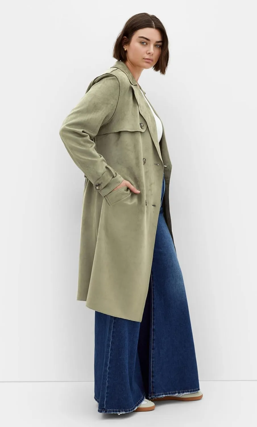 City Chic Women's Plus Size Coat-Cornwall Trench