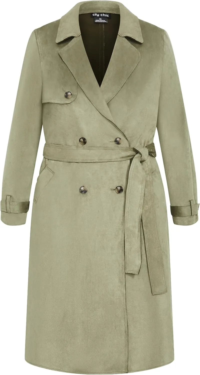City Chic Women's Plus Size Coat-Cornwall Trench
