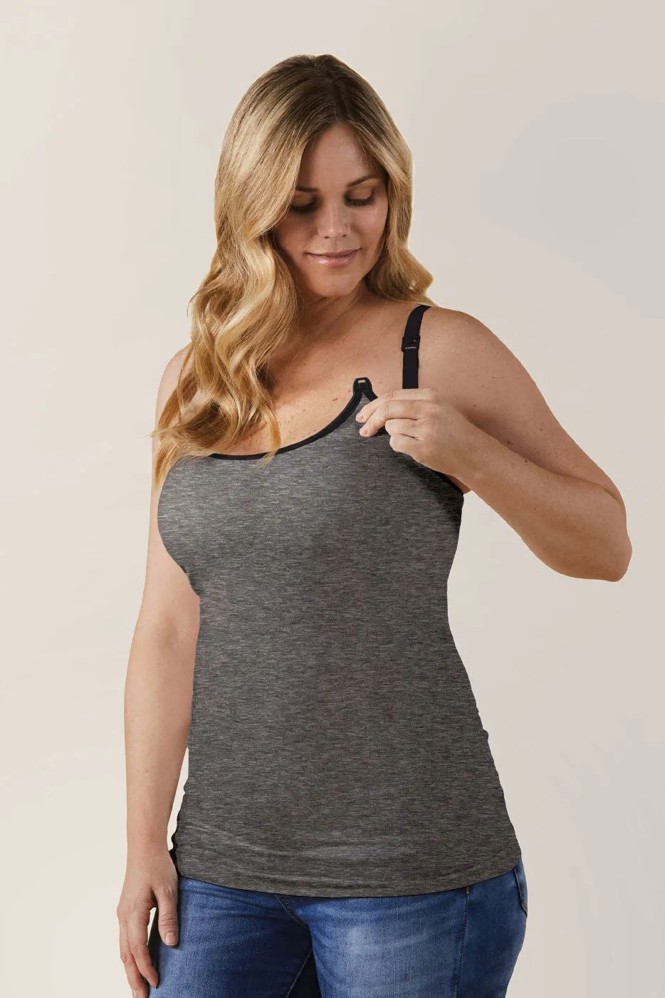 Classic Maternity Nursing Tank Blue Stripe Bravado