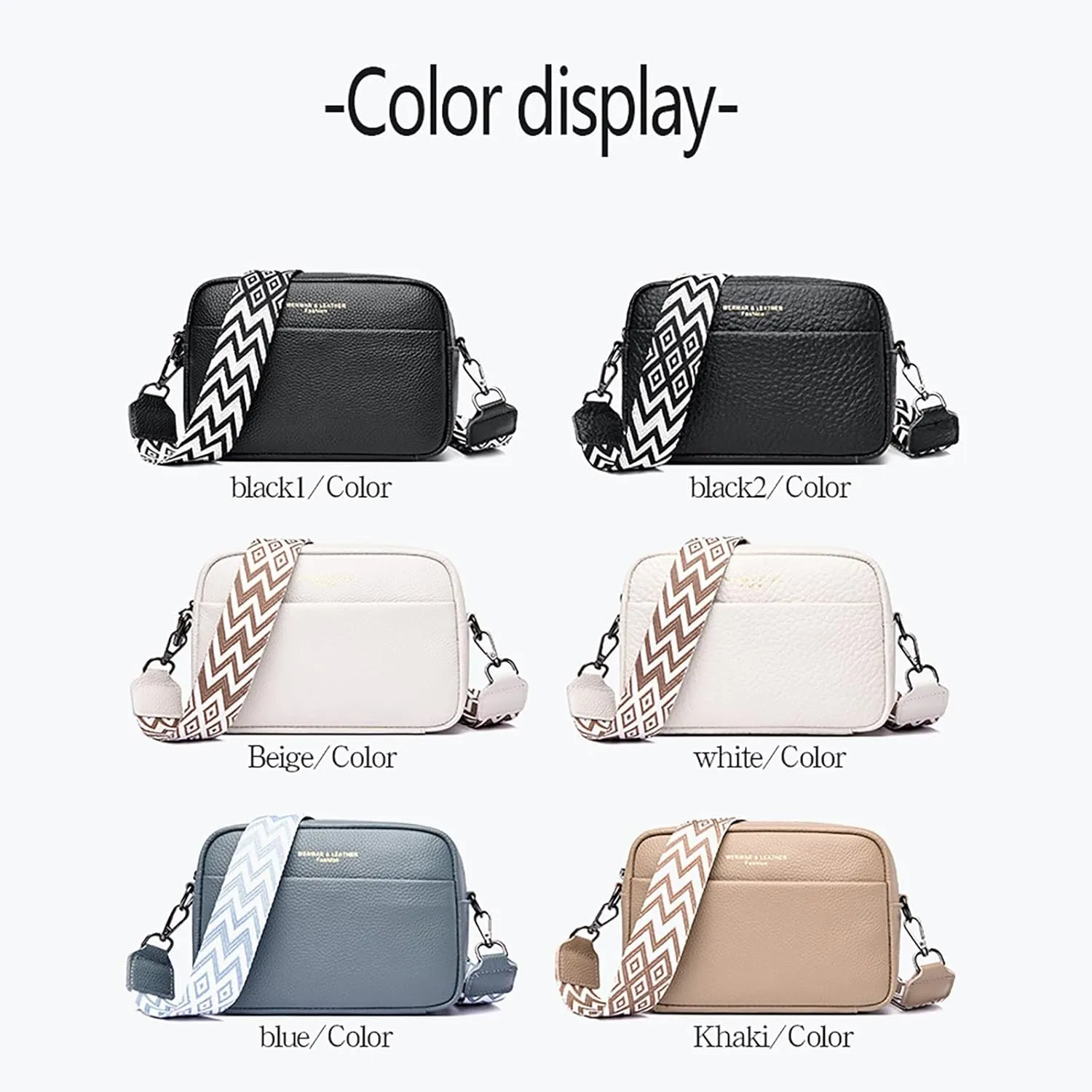 Clear Shoulder Bag 2023 Fashion Simple One Shoulder Crossbody Bag Top Layer Cowhide Small Square Bags (White, One Size)