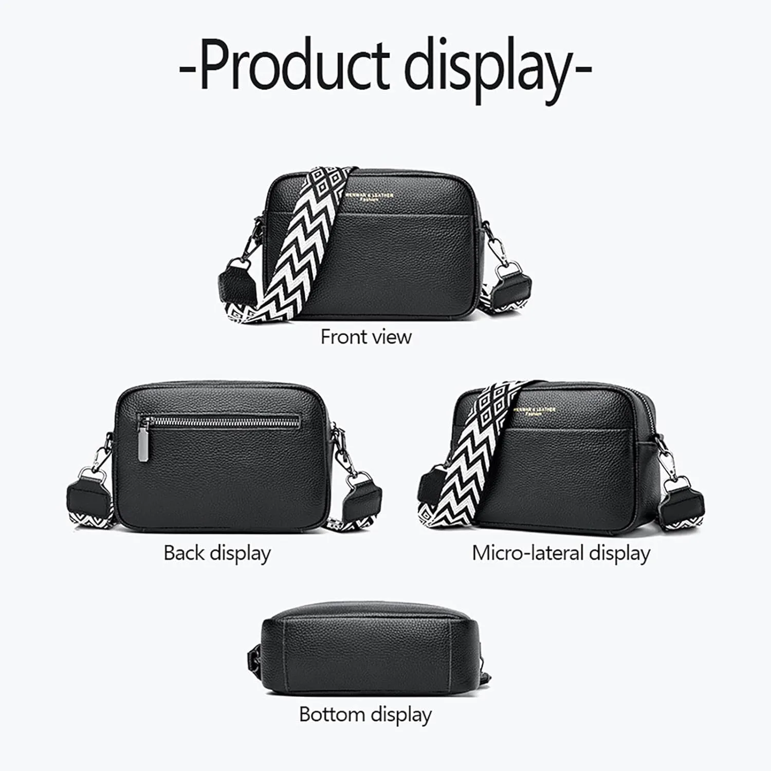 Clear Shoulder Bag 2023 Fashion Simple One Shoulder Crossbody Bag Top Layer Cowhide Small Square Bags (White, One Size)