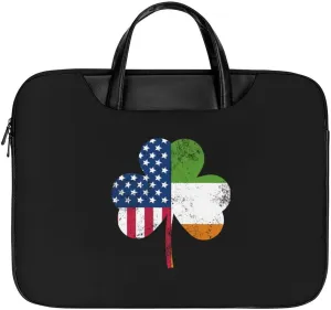 Clover USA Irish Laptop Case Slim Water Resistant Computer Bag with Handle Briefcase for Work