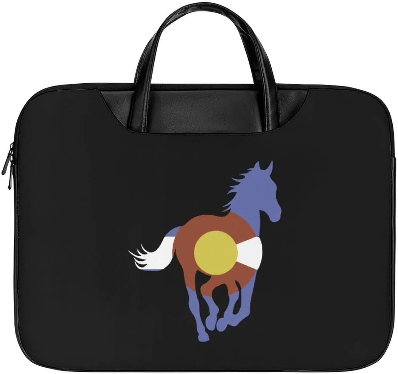 Colorado Wild Horses Laptop Case Slim Water Resistant Computer Bag with Handle Briefcase for Work