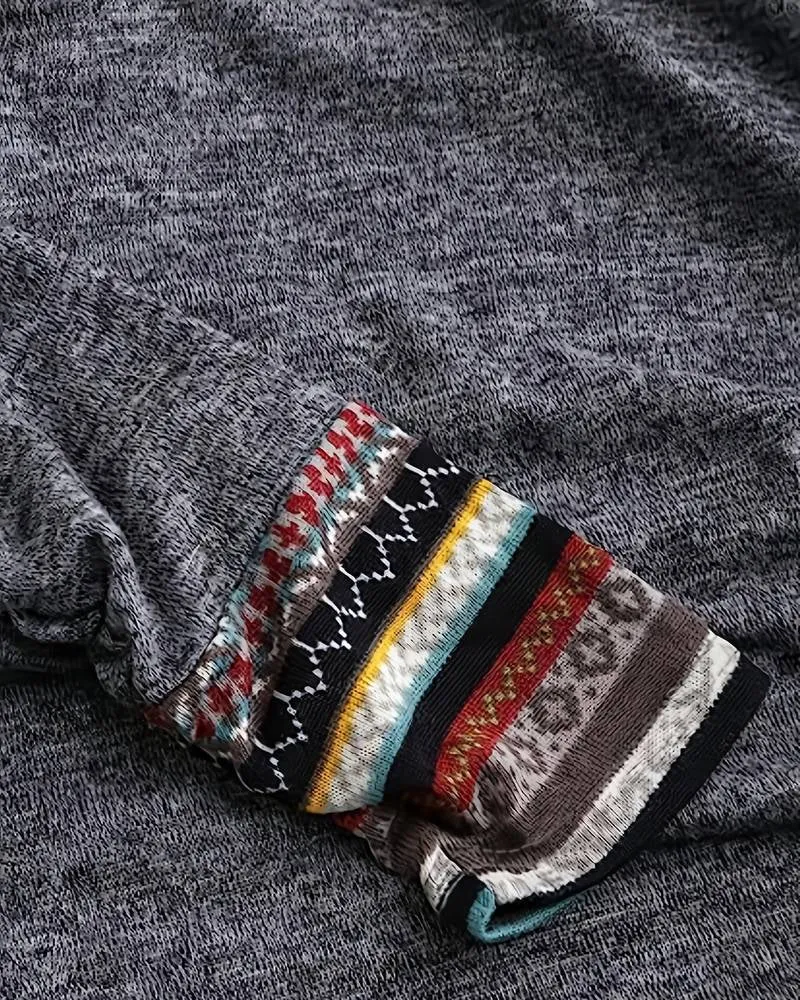 Contrast color casual hoodie