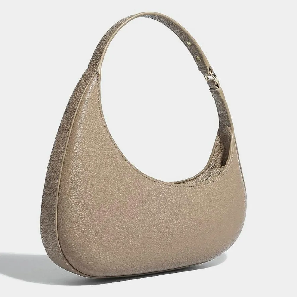 Crescent Shoulder Bag for Women Trendy Small Tote Purse Vegan Leather Clutch Handbag Ladies Satchels