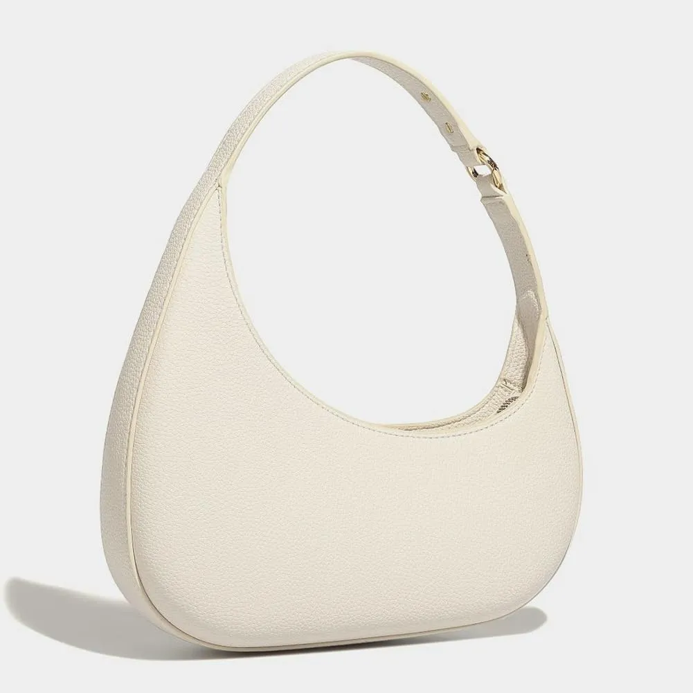 Crescent Shoulder Bag for Women Trendy Small Tote Purse Vegan Leather Clutch Handbag Ladies Satchels