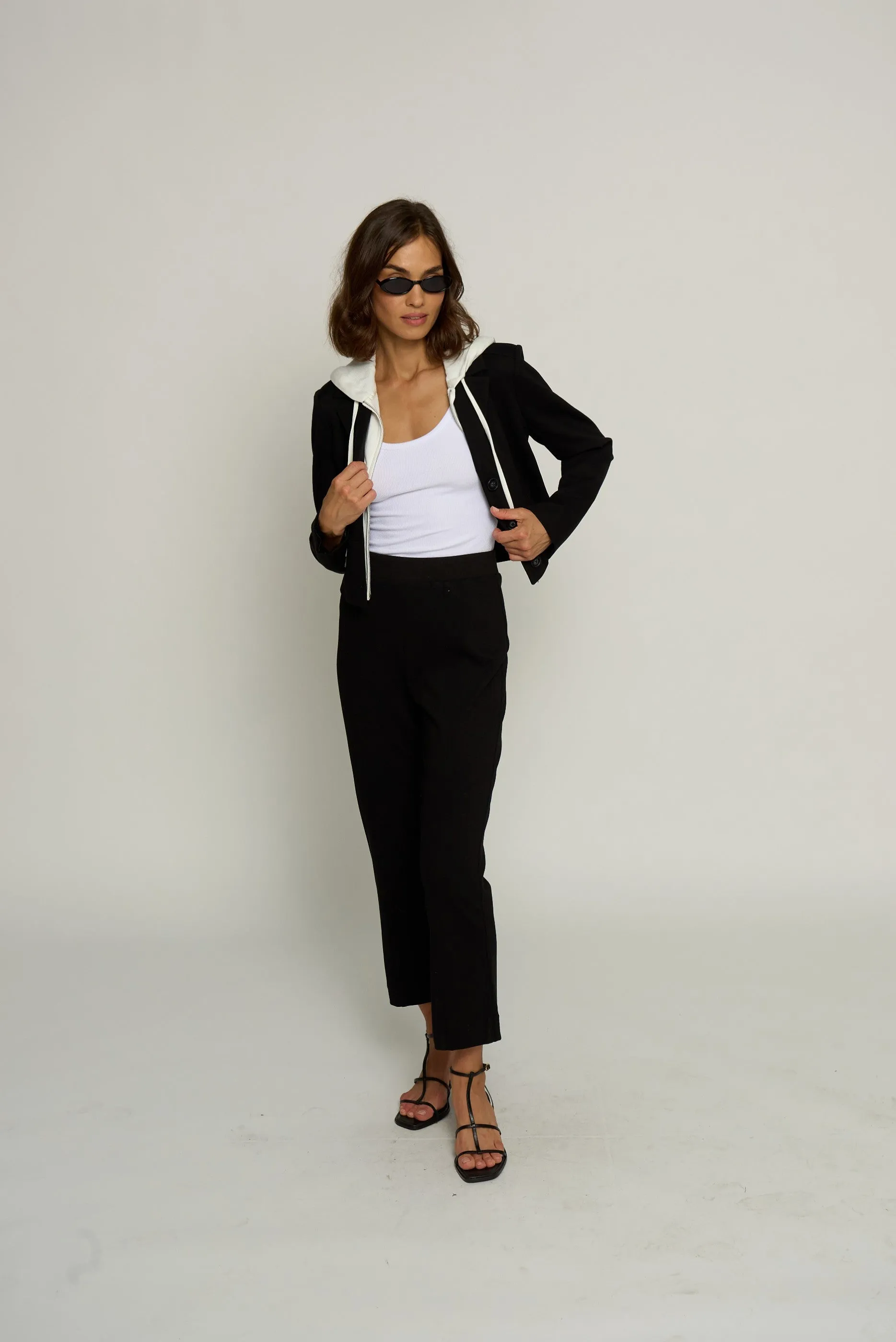 Cropped Fitted Dickey Jacket