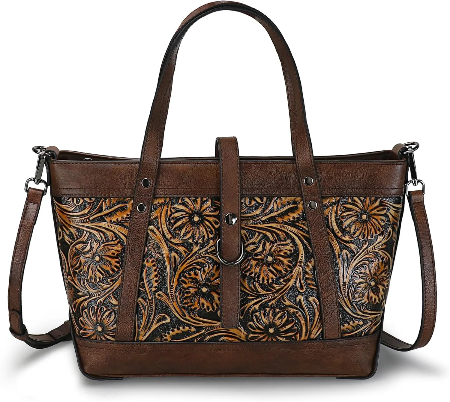 Crossbody Bag for Women Genuine Leather Top Handle Tote Purses Vintage Satchels Handbag