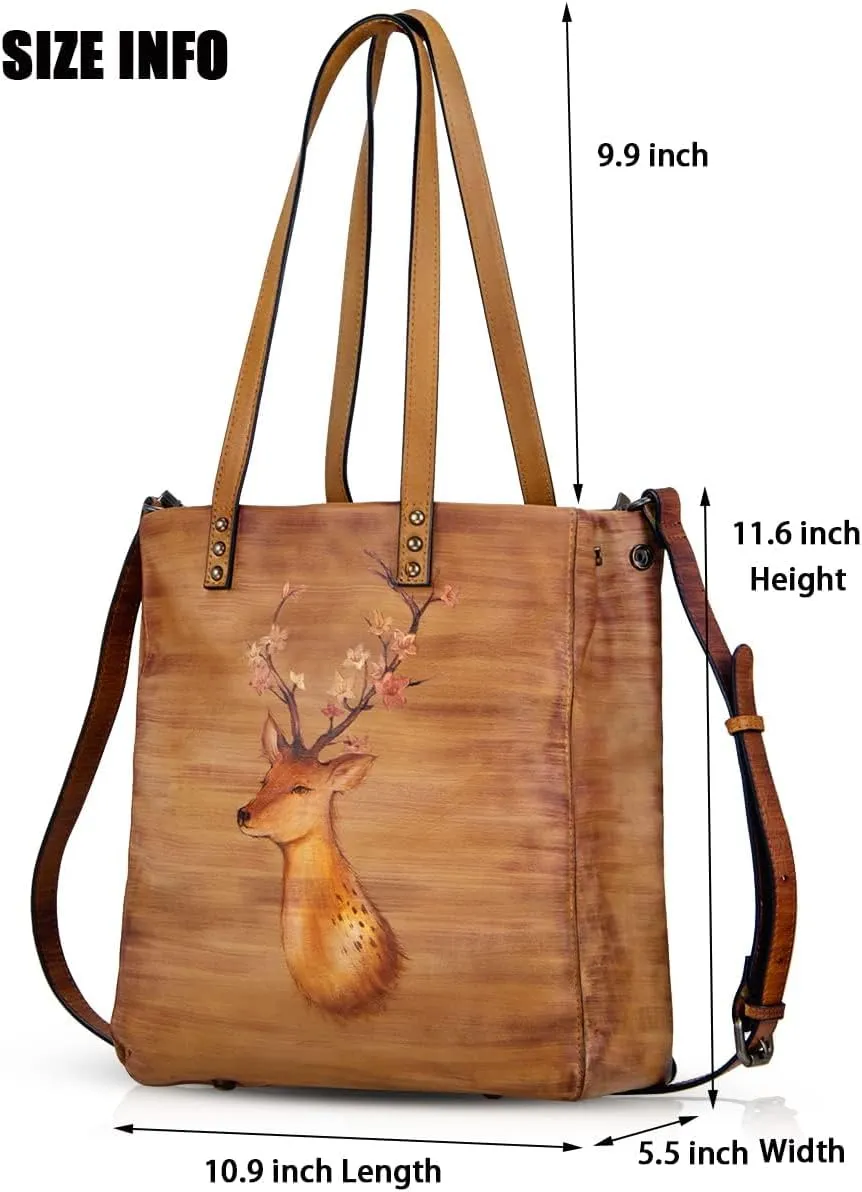 Crossbody Bags for Women Handmade Shoulder Bag Leather Purse Vintage Satchels Handbag