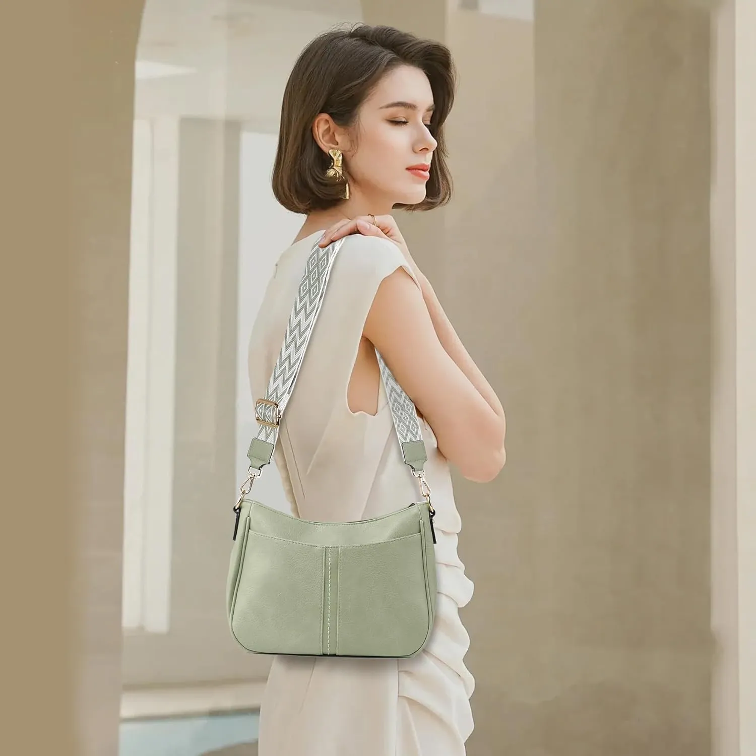 Crossbody Bags for Women Vegan Leather Purses for Women Hobo Bag Shoulder Bag Handbags for Shopping Work