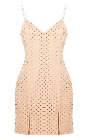 Crystal Embellished Mini Dress