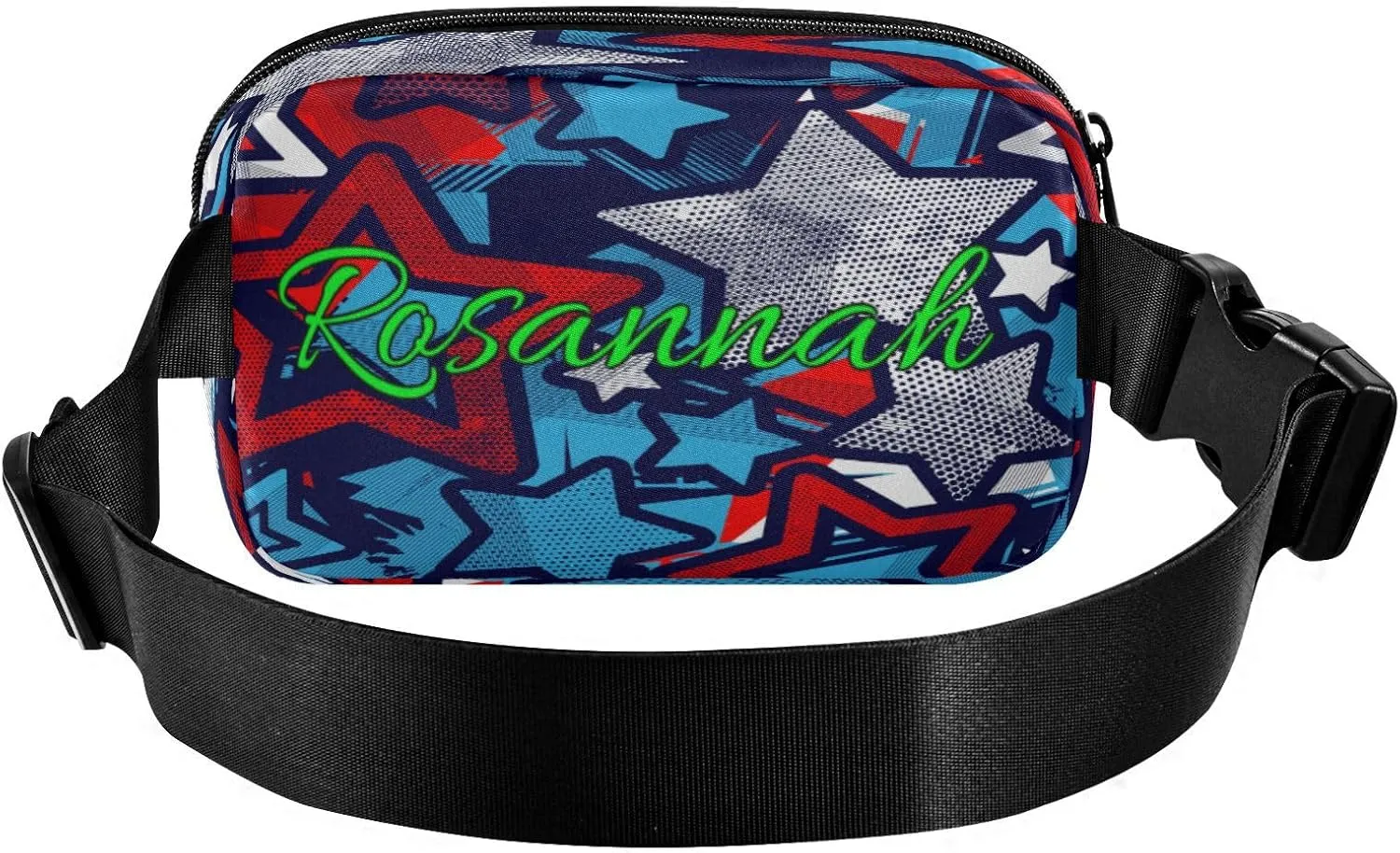 Custom 4th Of July Usa Belt Bag for Women Men Independence Day Star Fanny Pack Small Waist Pouch Crossbody Bags for Outdoor Hiking Running Travel