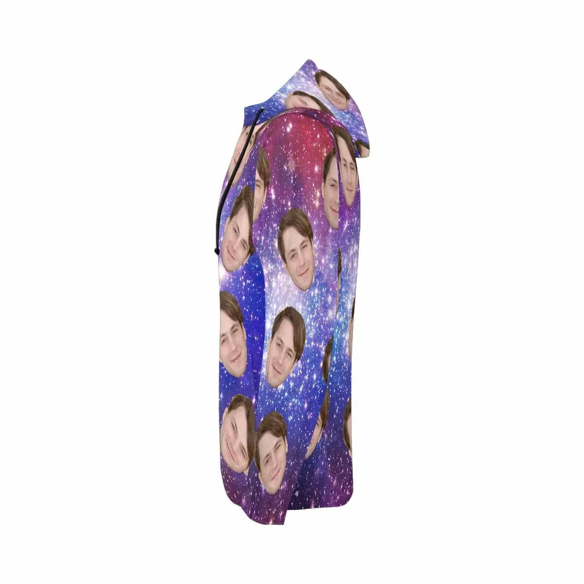 Custom Face Full Zip Hoodie Starry Women's All Over Print Zipper Hoodie with Husband Face