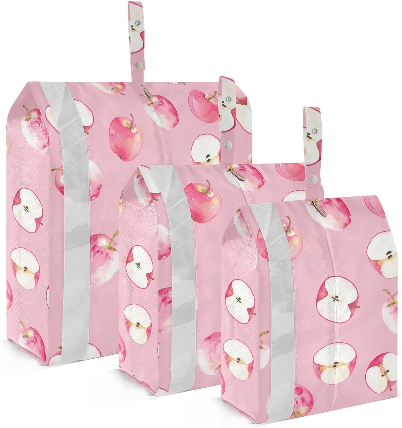 Cute Cartoon Pink Personalized 3 Set Travel Packing Cubes For Suitcases Waterproof Organizer Closet Storage Clothing Storage Bags Bedroom Storage