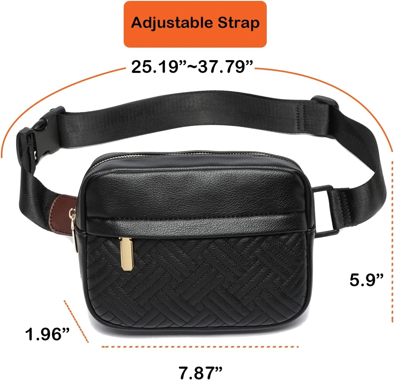 Cute Fanny Packs for WomenWaist Belt Bag Purse for Women. Vegan Leather Women's Fanny Pack