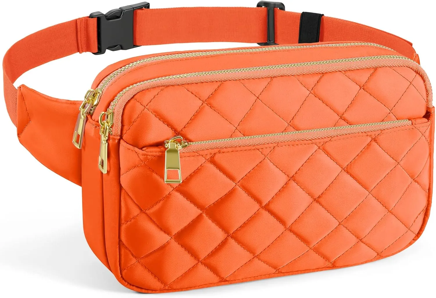 CXWMZY Fashion Fanny Packs for Women & Men, Girls Boys Teens Waist Bag Hip Bum Bag Cute Fanny Pack Casual Bum Bag with Multi-Pockets Adjustable Belts for Disney Traveling Cycling Running (Orange)