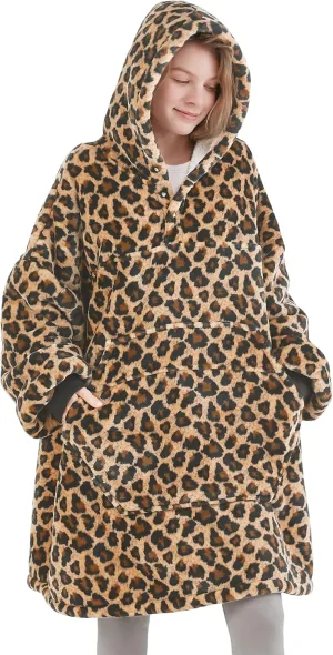 Degrees of Comfort Wearable Blanket Hoodie for Adults Women & Men - Cozy Warm, One Size Fits All