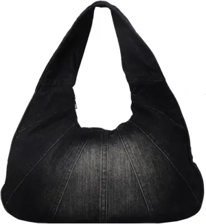 Denim Hobo Bag for Women - Trendy Jean Purses for Women Y2K Denim Shoulder Bag Slouchy Handbag