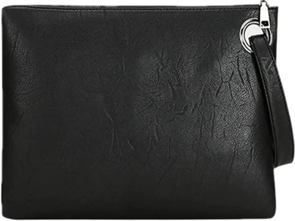 DIHKLCIO Evening Bags Purse Envelop Clutch Chain Shoulder Womens Wristlet Handbag Foldover Pouch black