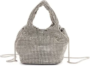 DKNY Gewn Studded Slouchy Crossbody, Clear