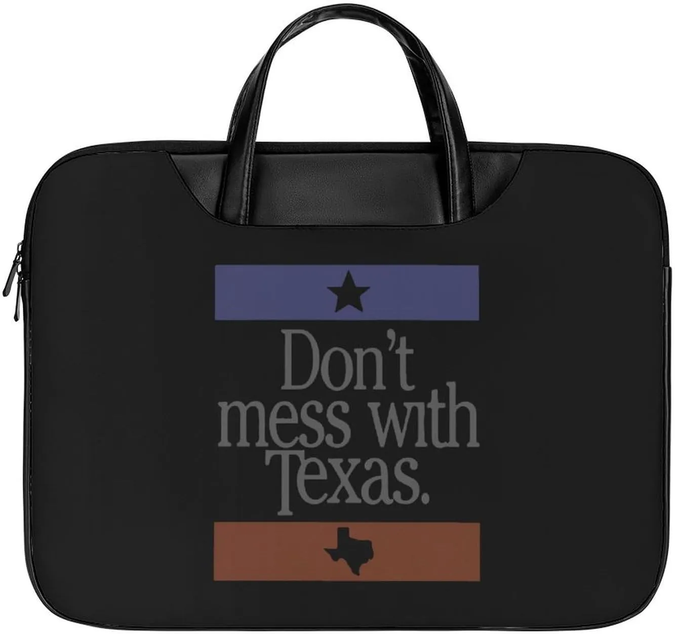 Don T Mess with Texas Laptop Case Slim Water Resistant Computer Bag with Handle Briefcase for Work