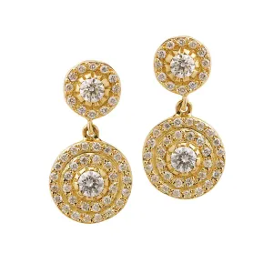 Double Solitaire Earrings Y-D