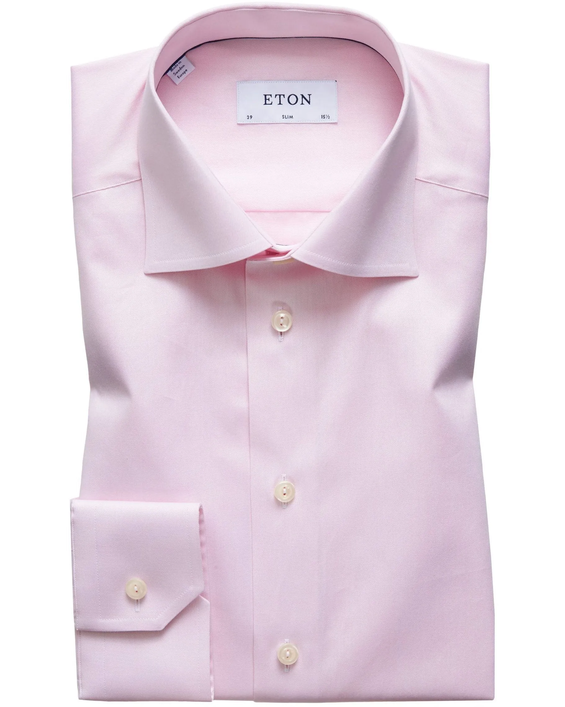 Eton Slim Fit Signature Twill Shirt - Pink