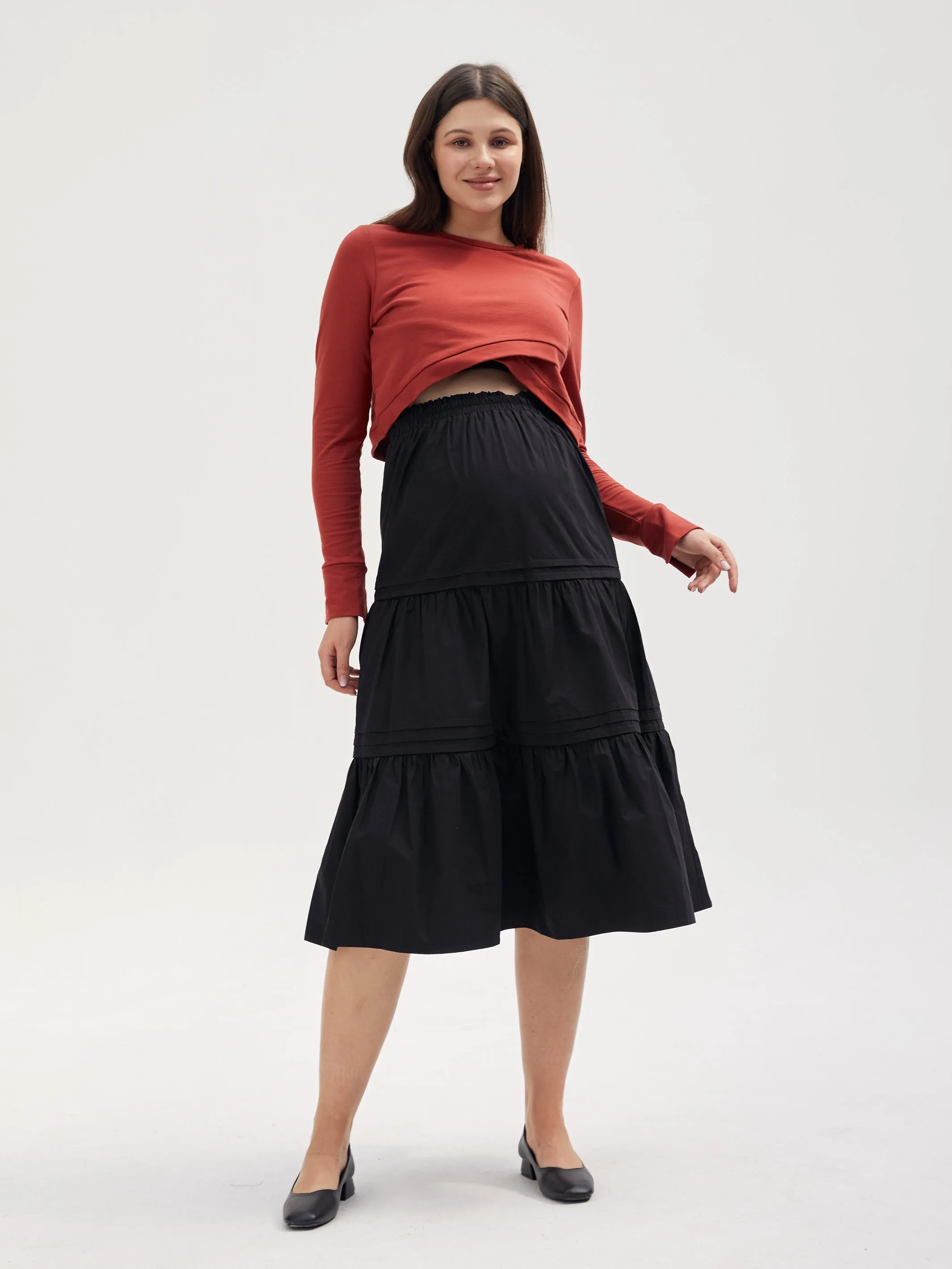 Flow Your Way Tiered Skirt