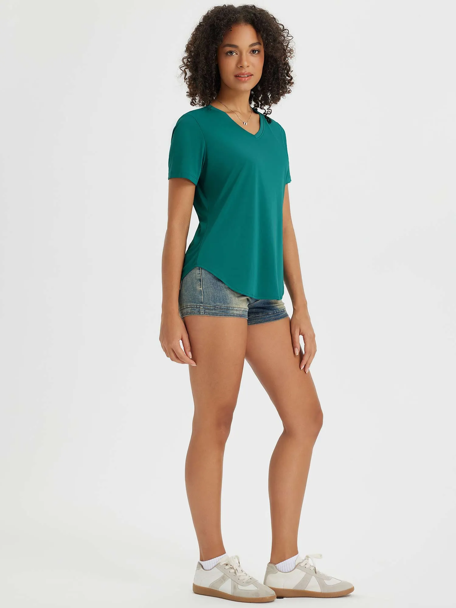 Fresh Horizon UPF 50  V-Neck Curved Shirts