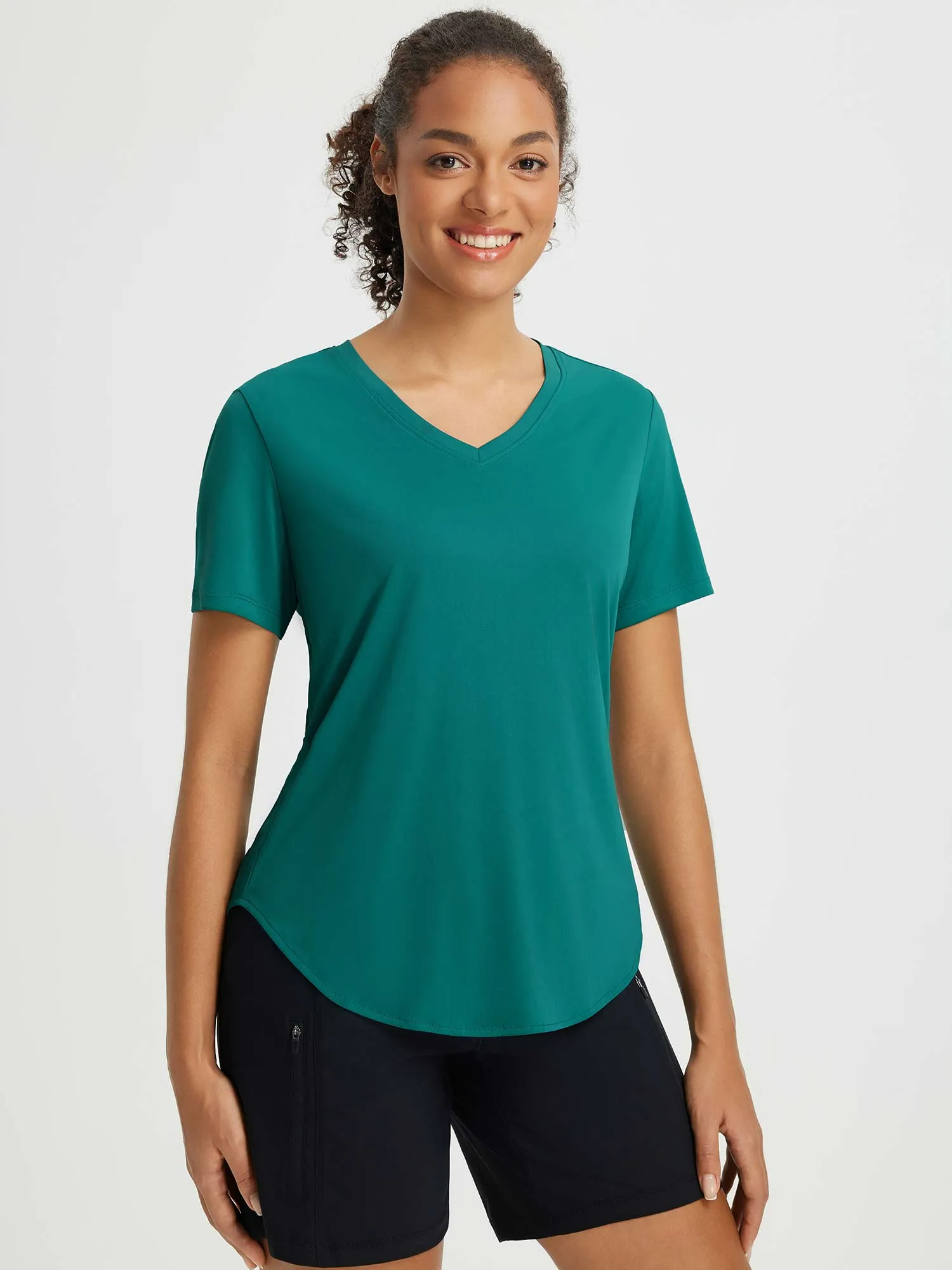 Fresh Horizon UPF 50  V-Neck Curved Shirts
