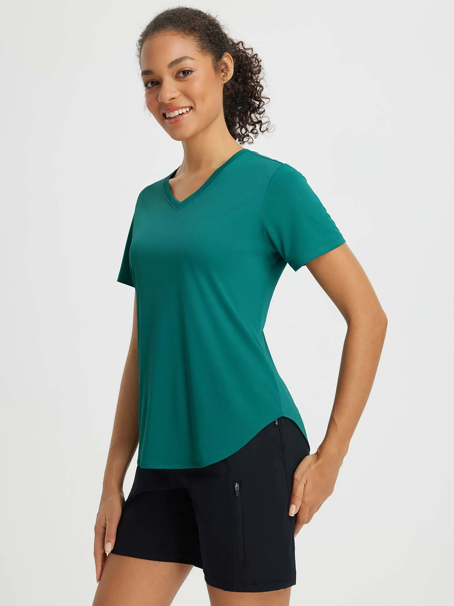 Fresh Horizon UPF 50  V-Neck Curved Shirts