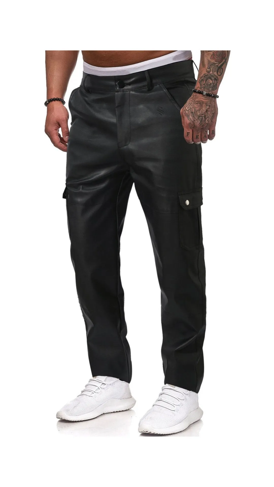 FRTU 3 - Black Pu-Leather Pant’s for Men