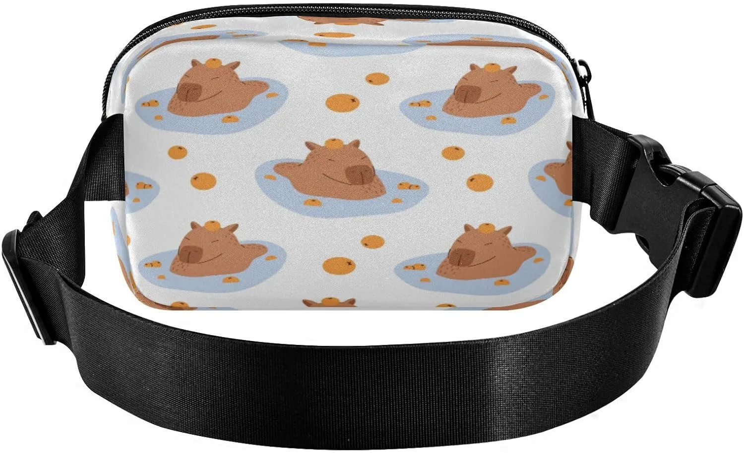 Funny Capybaras Swimming Belt Bag for Women Men Fanny Pack Small Waist Pouch Crossbody Bags for Outdoor Hiking Running Travel
