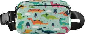 Funny Dinosaurs Belt Bag for Women Men [tags] Fanny Pack Small Waist Pouch Crossbody Bags for Outdoor Hiking Running Travel