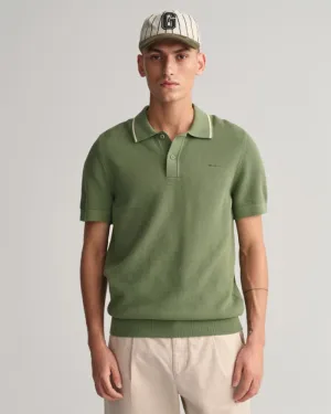 Gant Apparel Mens COTTON PIQUE POLO SS 362/KALAMATA GREEN