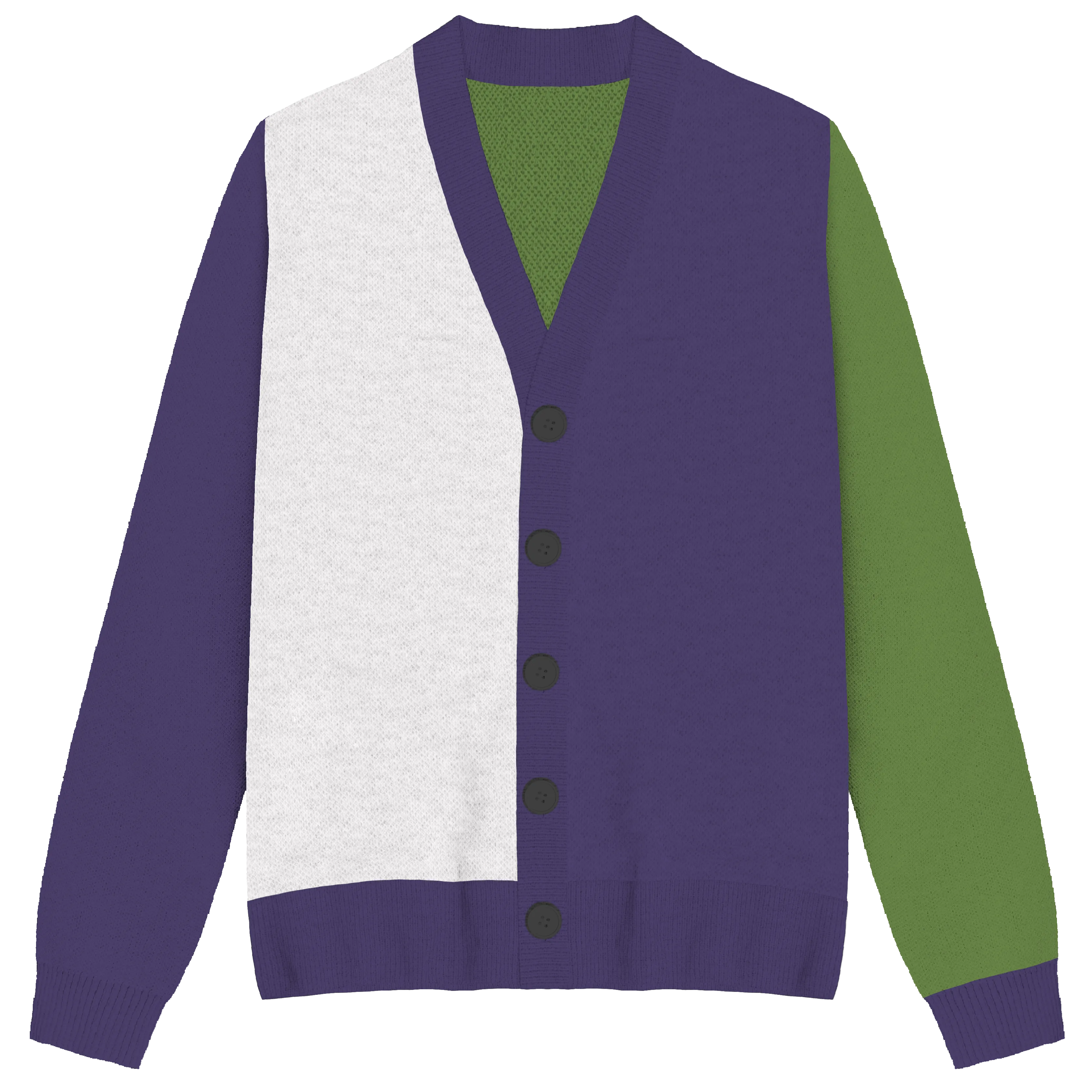 Genderqueer Colorblock Knit Cardigan
