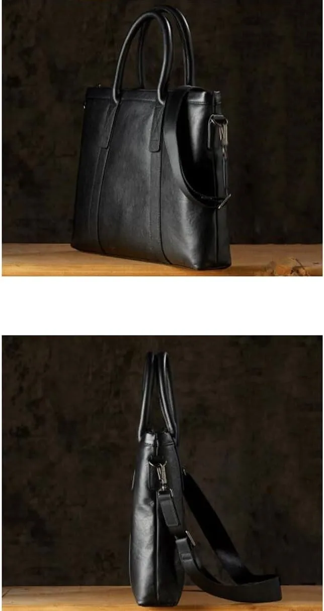 Genuine Leather Mens Briefcases Handbags Messenger Shoulder Bags Carrying Cases Laptop Bags