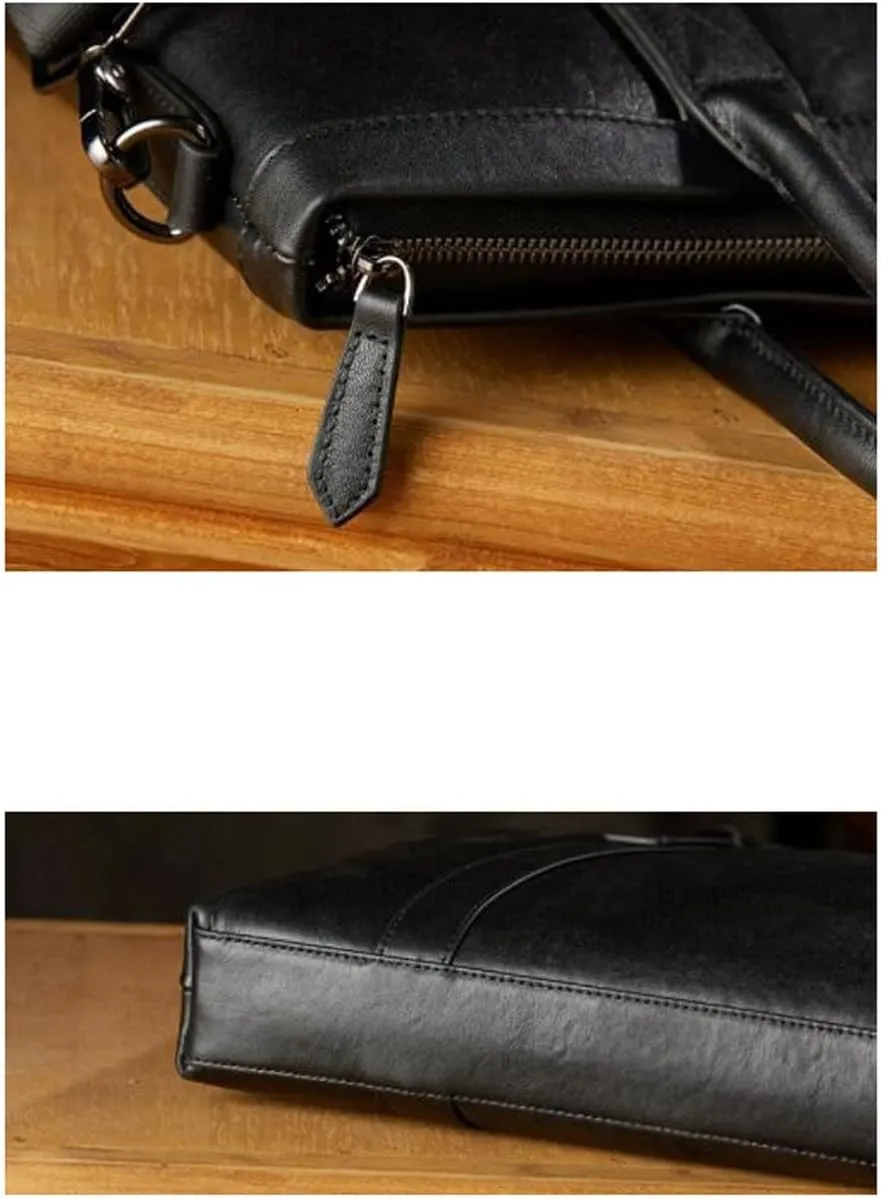Genuine Leather Mens Briefcases Handbags Messenger Shoulder Bags Carrying Cases Laptop Bags