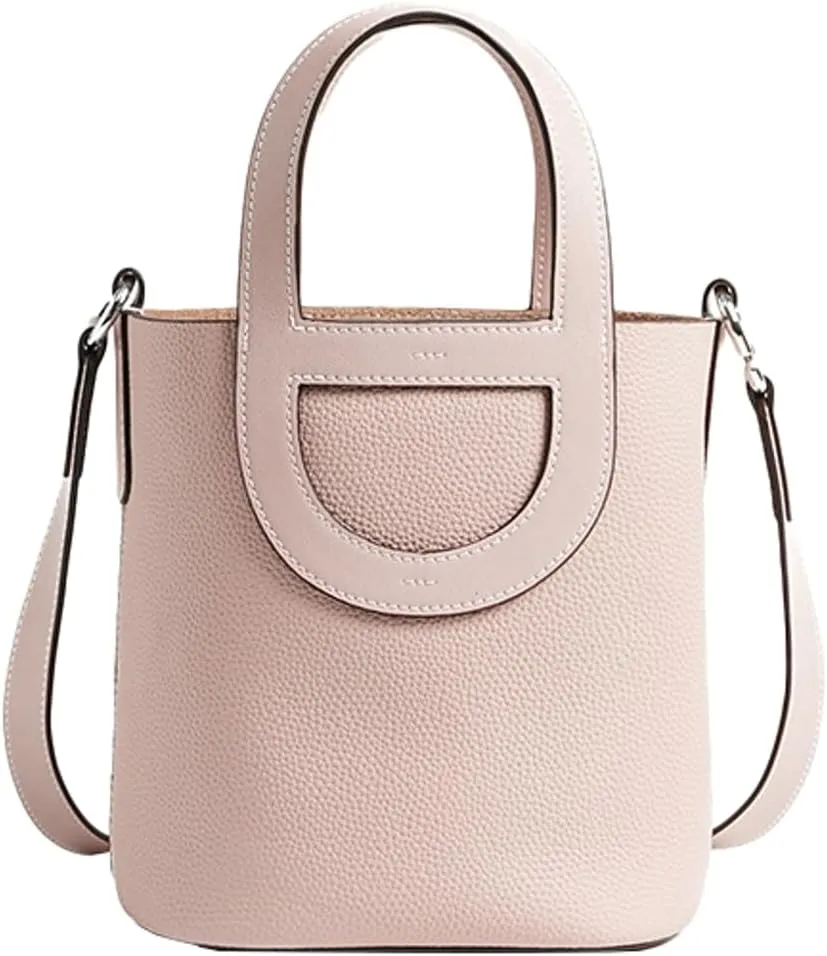 Genuine Leather Shoulder Bags for Women Stylish Handbags Small Bucket Crossbody Tote Purses Casual Ladies Satchels