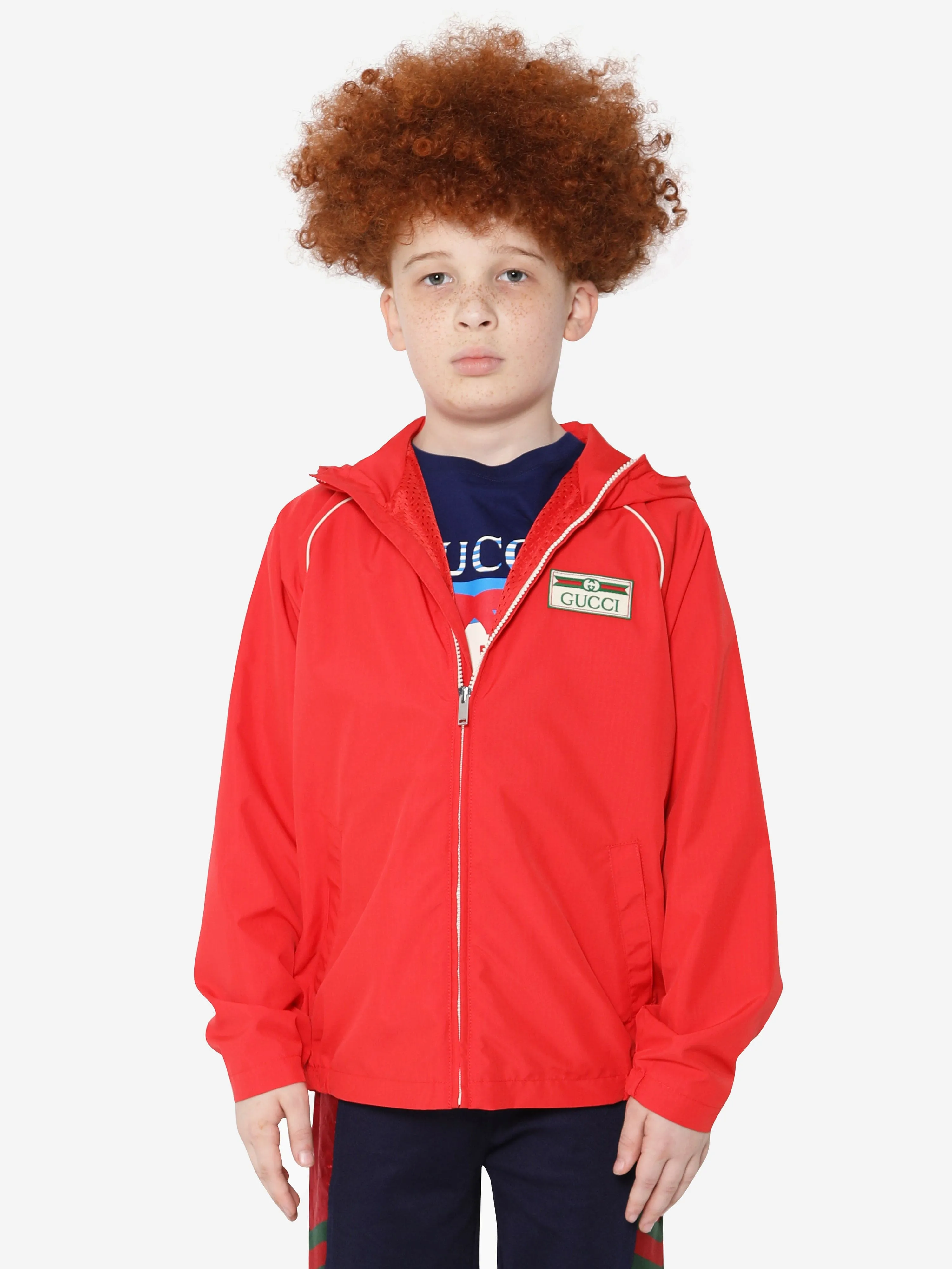 Gucci Kids Zip Up Jacket in Red