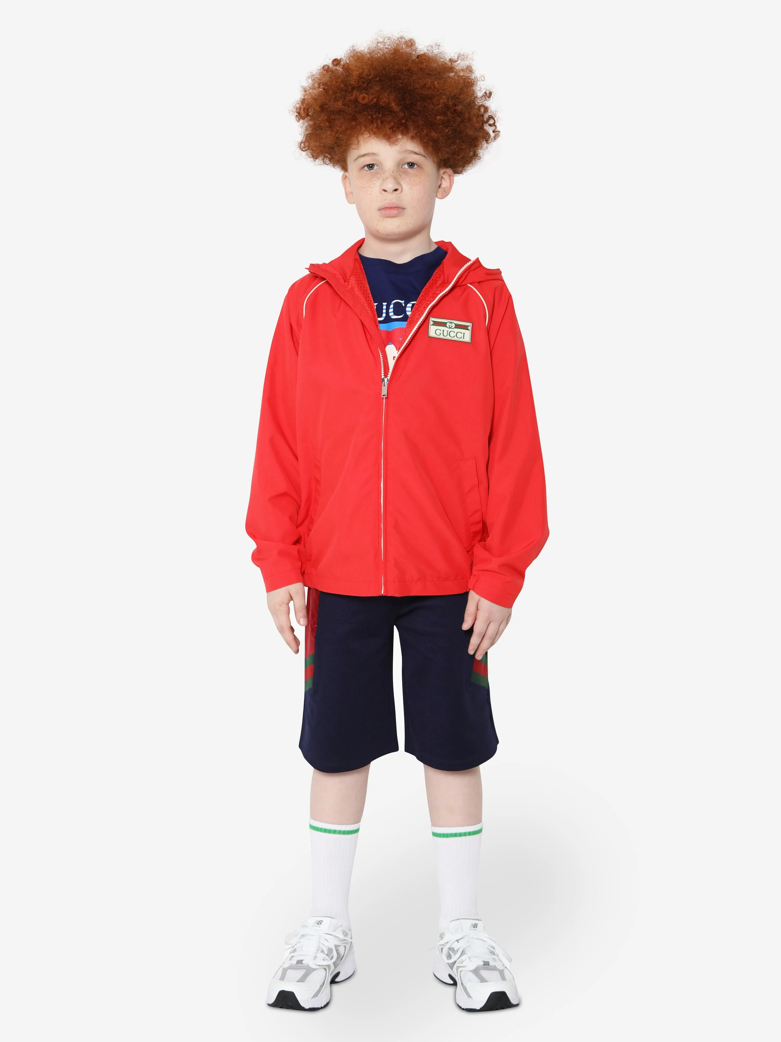 Gucci Kids Zip Up Jacket in Red